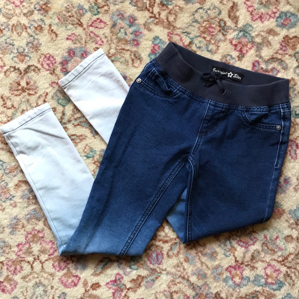 Stretch jeans. Hardly worn. Ombré style.